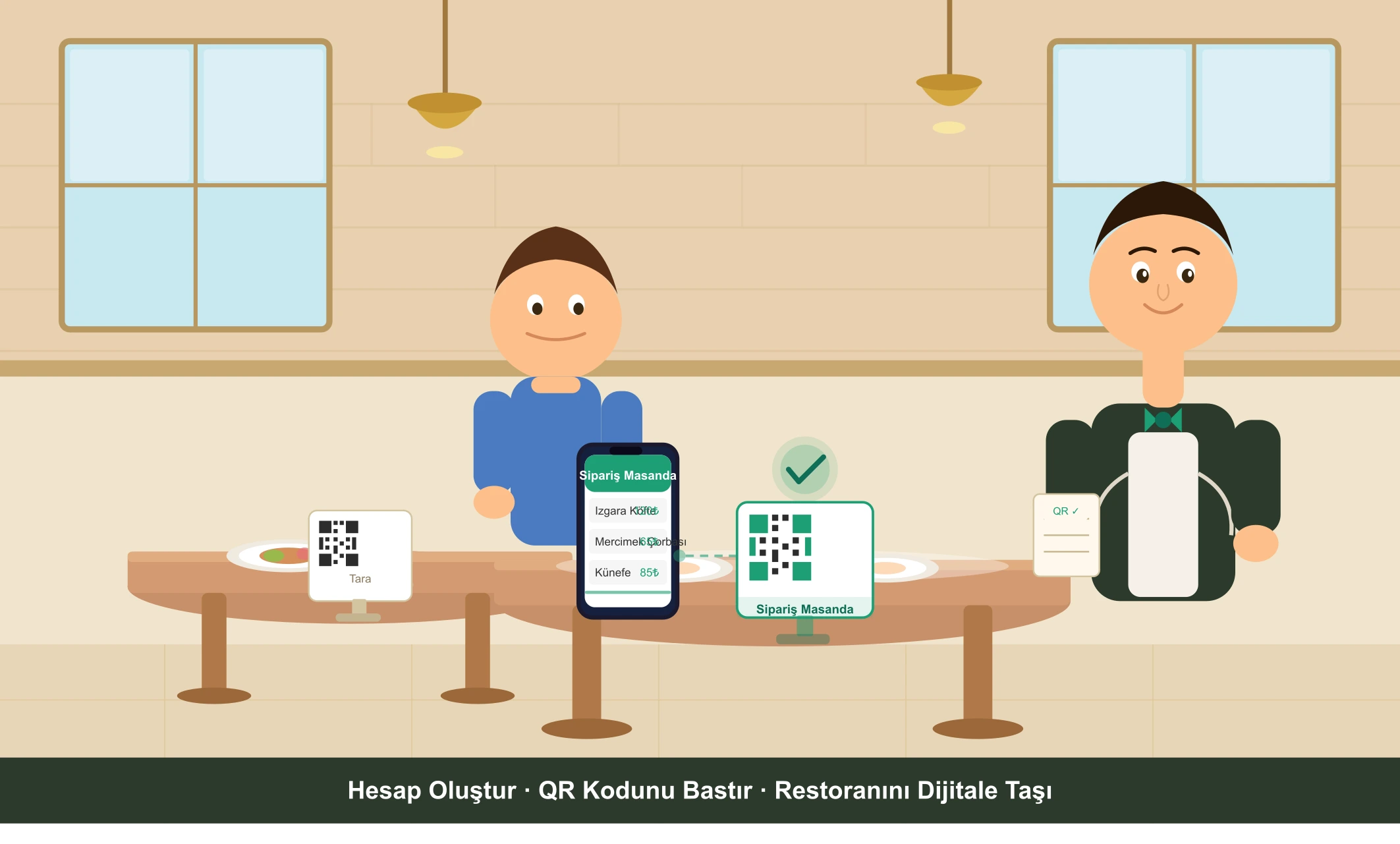 Hesap Oluştur, QR Kodunu Bastır: Restoranın Dijitale Geçişi Bu Kadar Basit