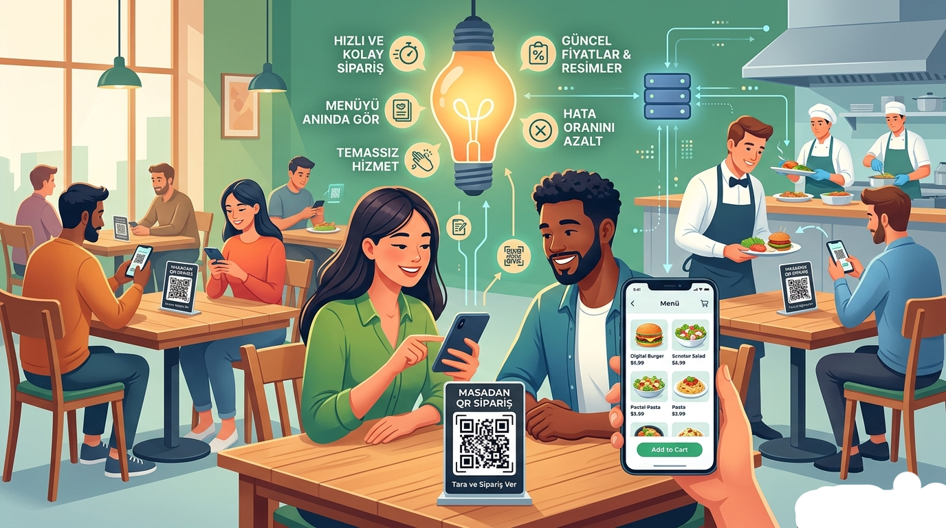 Restoranlarda QR Kod ile Masadan Sipariş Vermenin Faydaları