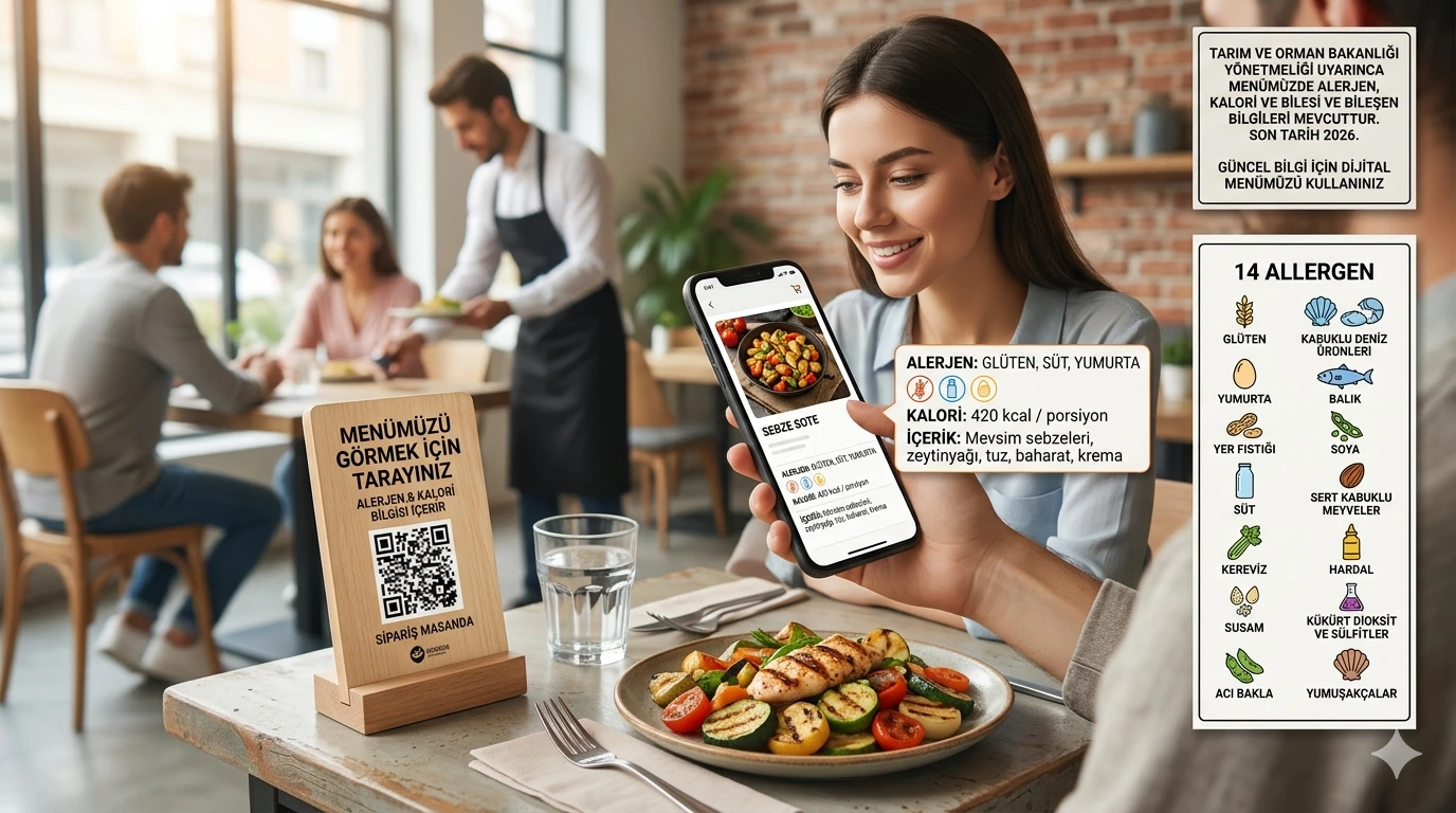 Restoran Menüsünde Alerjen ve Kalori Bilgisi Zorunluluğu 2026: İşletmeciler İçin Tam Rehber